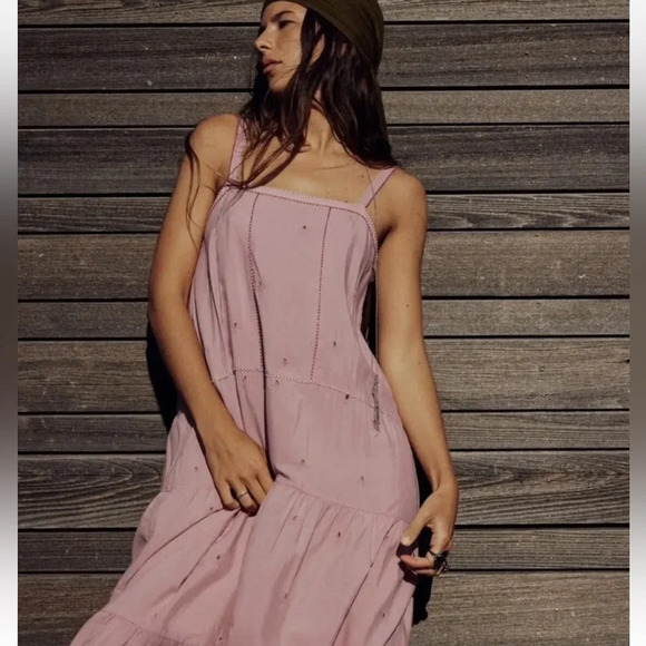 NWT Zara Embroidered and beaded Maxi dress Size: XS - Picture 2 of 6